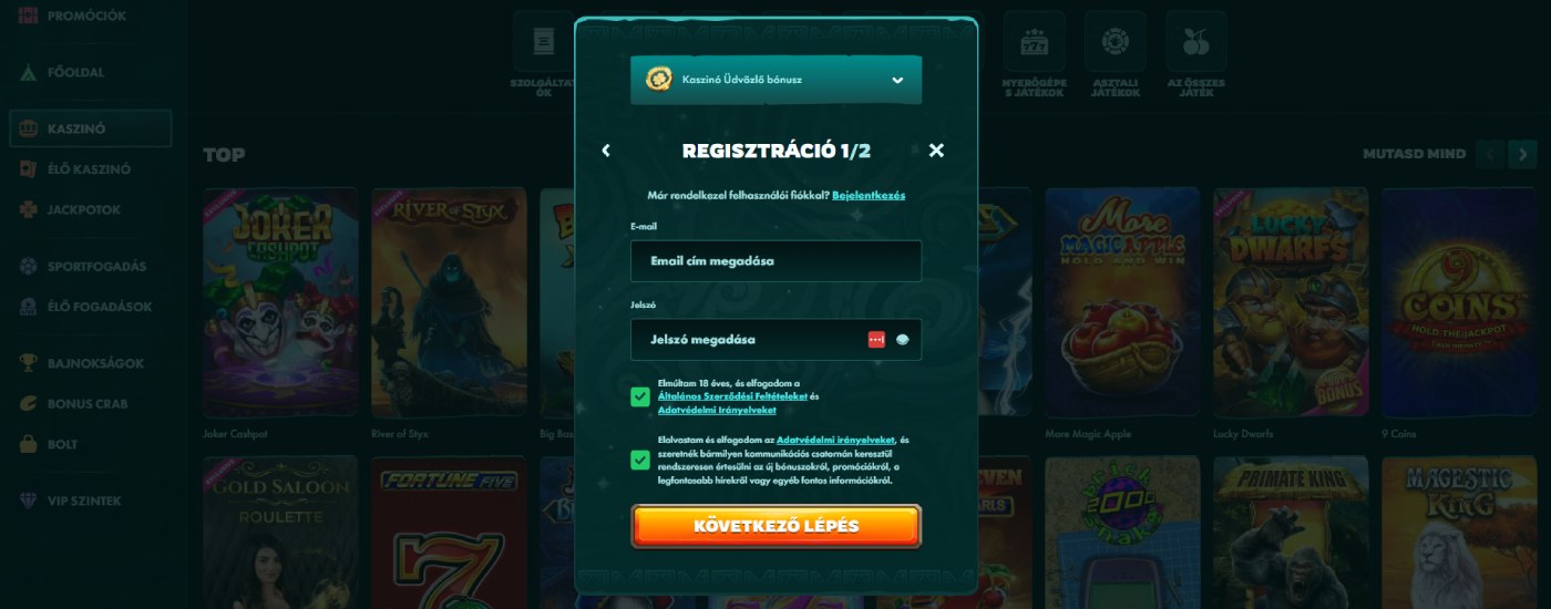 Playio casino regisztráció